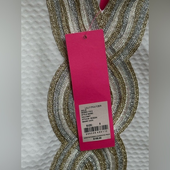 NEW Lilly Pulitzer Valli Shift Dress in Resort White Women’s 0 Resortwear - Picture 11 of 13